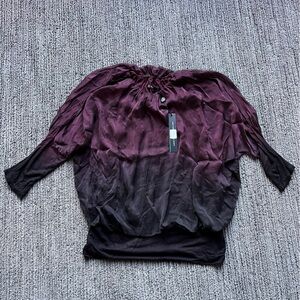 NEW Charlie B Purple Blouse Long Sleeve Dress Formal Shirt C4101 Size Medium $69